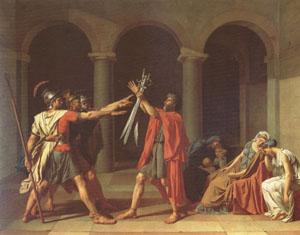 Jacques-Louis  David The Oath of the Horatii (mk05) oil painting image